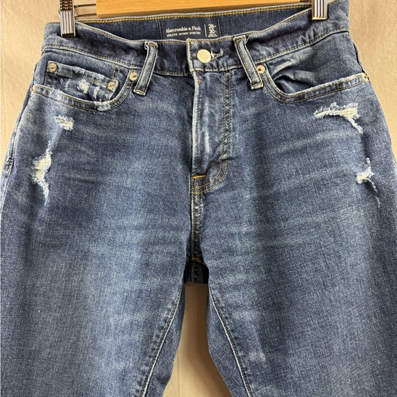 Abercrombie Jeans Mens Distressed Blue Zip Fly 29 x 30 - Picture 3 of 6